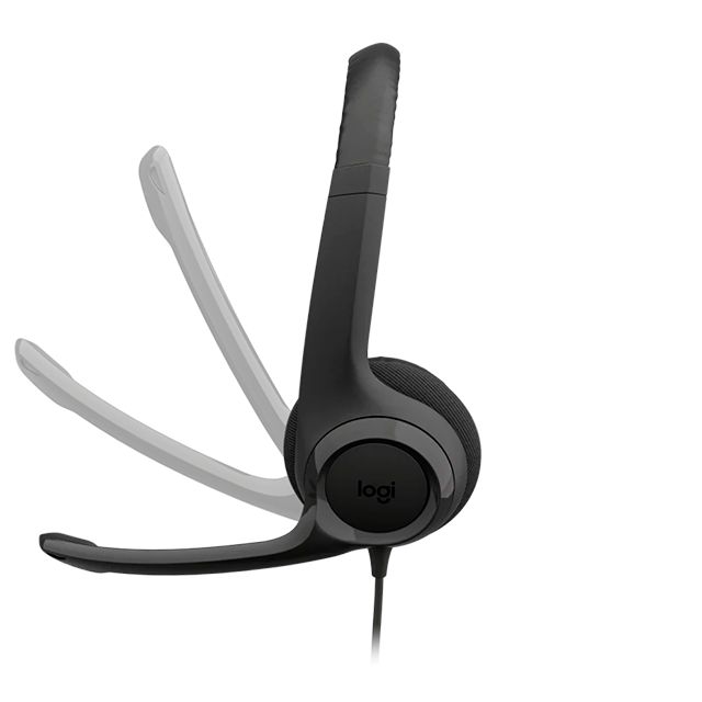 Diadema Logitech H390 USB-C, sonido estéreo, micrófono con cancelación de ruido, USB-C, Midnight Black – 981-001575