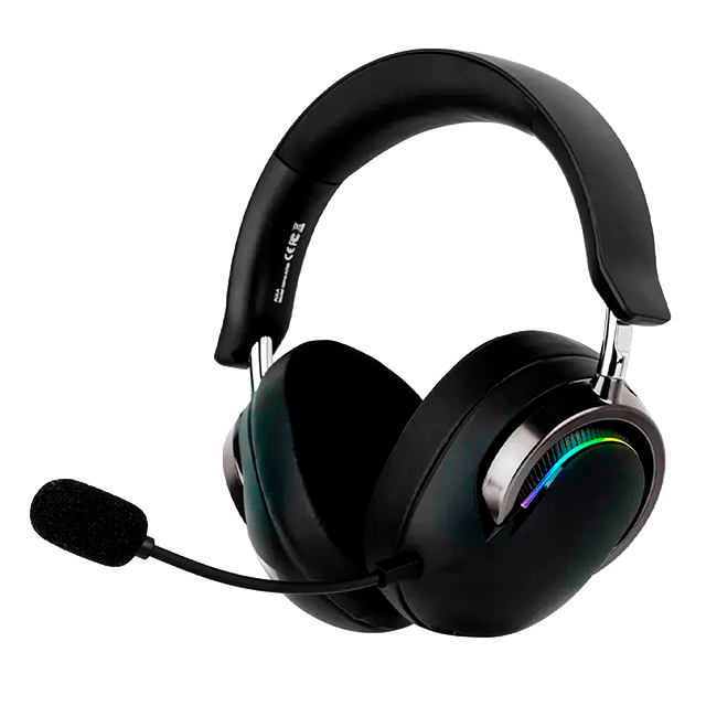 Diadema Gamer AULA A700 Black, inalámbricos tri-mode, Bluetooth/2.4 GHz/USB-C, sonido virtual 7.1, micrófono IA desmontable, RGB – 8500-0208