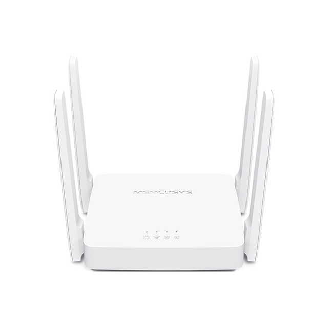Router Mercusys AC10 Wi-Fi AC1200, Doble Banda, 4 Antenas Alta Ganancia, Multimodo