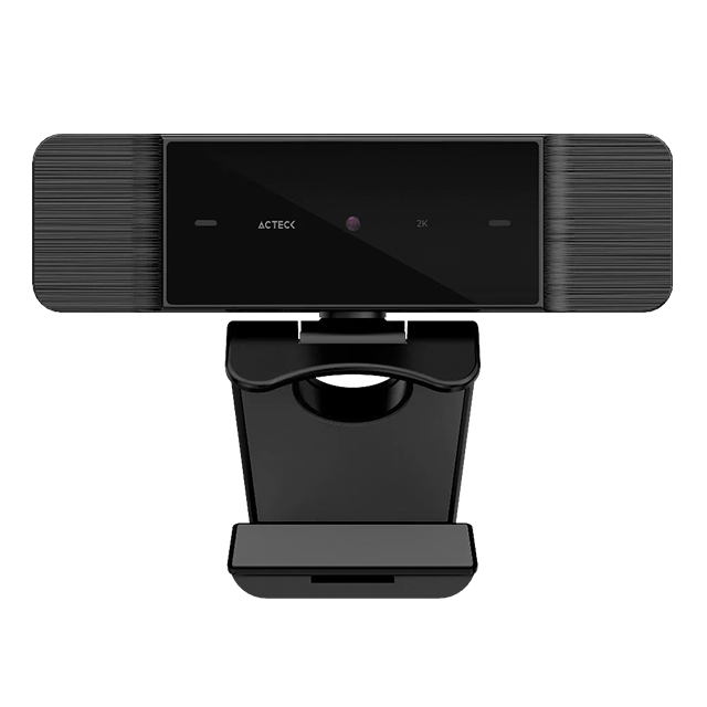 Cámara Web ACTECK Haptos CW480, 2K (2592×1944), USB 2.0, Micrófono Integrado, Enfoque Fijo, Negro - AC-933056