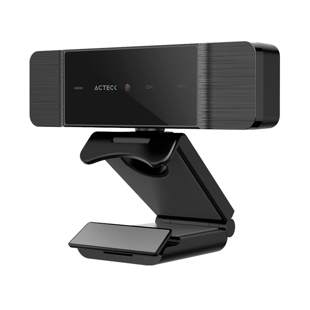 Cámara Web ACTECK Haptos CW480, 2K (2592×1944), USB 2.0, Micrófono Integrado, Enfoque Fijo, Negro - AC-933056