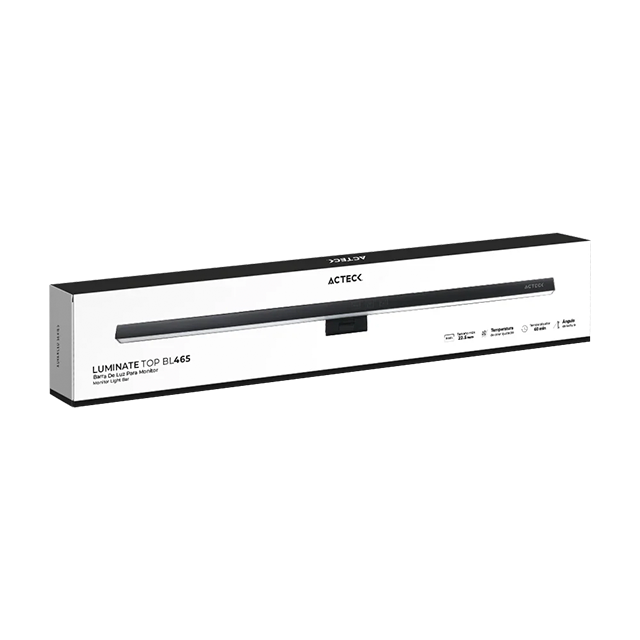 Barra de luz LED para monitor Acteck Luminate Top BL465, 3 colores, USB – Negro – AC-934985