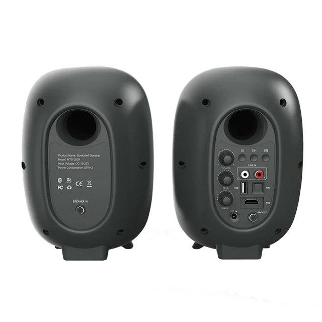 Bocinas Activas Acteck Dynamic Exact BS685, Estéreo 2.0, 80W RMS, Bluetooth 5.0, RCA, Óptico, HDMI ARC, USB-A, Negro – AC-935210