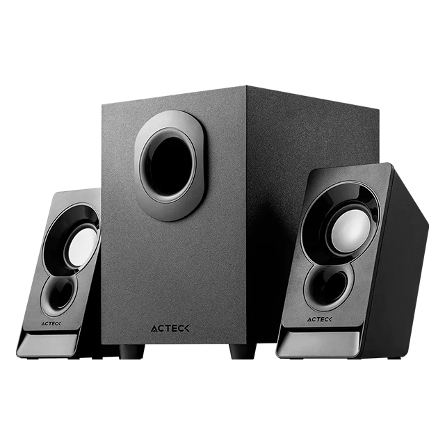 Bocinas para Computadora Acteck Elant Act AS470, Estéreo 2.1, Altavoces 3W + Subwoofer 5W, 3.5 mm, Negro – AC-935241