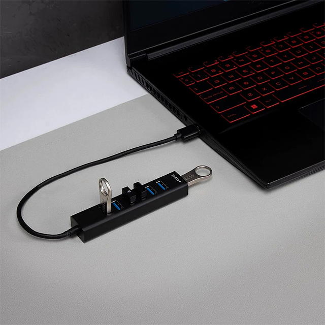 HUB USB C 7 en 1 Port X7C DH607 / 7xUSB  / 3.0 / USB A / Advanced Negro. AC-937030
