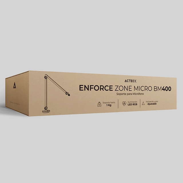 Brazo Articulado para Micrófono Enforce Zone Micro BM400, soporte de escritorio, ajustable, negro – AC-939706