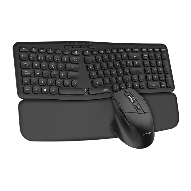 Combo de Teclado y Mouse Acteck Creator Ultra Confort MK650, Inalámbrico, USB, Negro, Español, Negro - AC-939867
