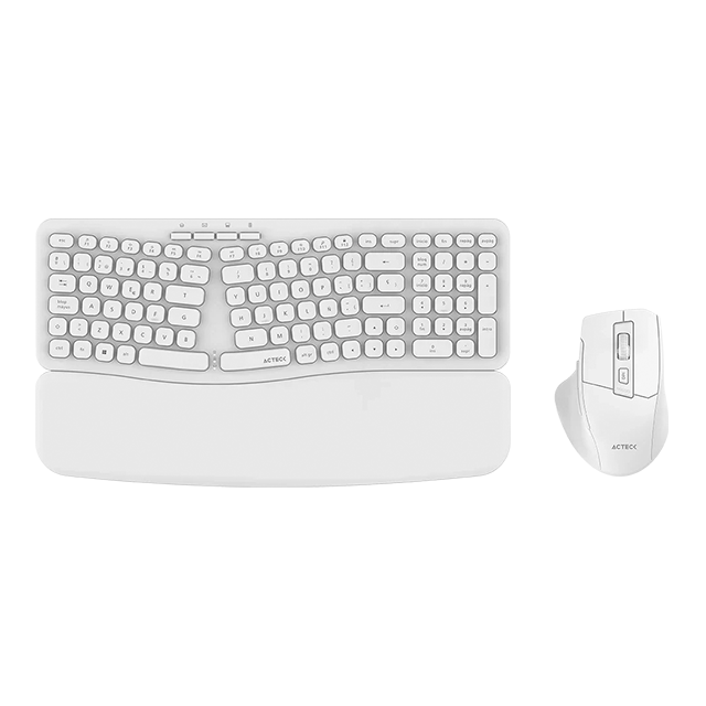 Combo de Teclado y Mouse Acteck Creator Ultra Confort MK650, Inalámbrico, USB, Negro, Español, Blanco - AC-939874