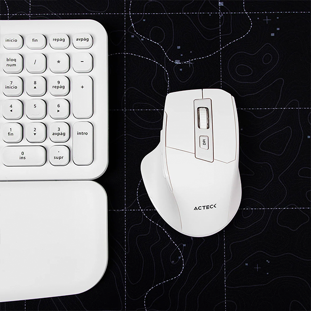 Combo de Teclado y Mouse Acteck Creator Ultra Confort MK650, Inalámbrico, USB, Negro, Español, Blanco - AC-939874