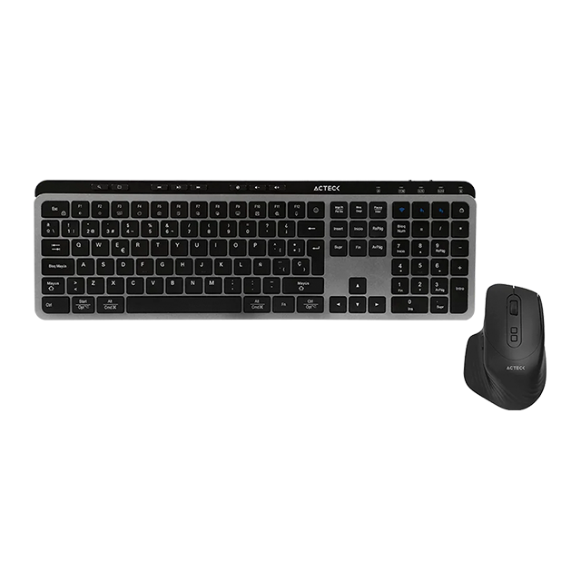 Combo de Teclado y Mouse Acteck Creator Krea MK755, RF Inalámbrico/Bluetooth, Negro, Español - AC-940160 