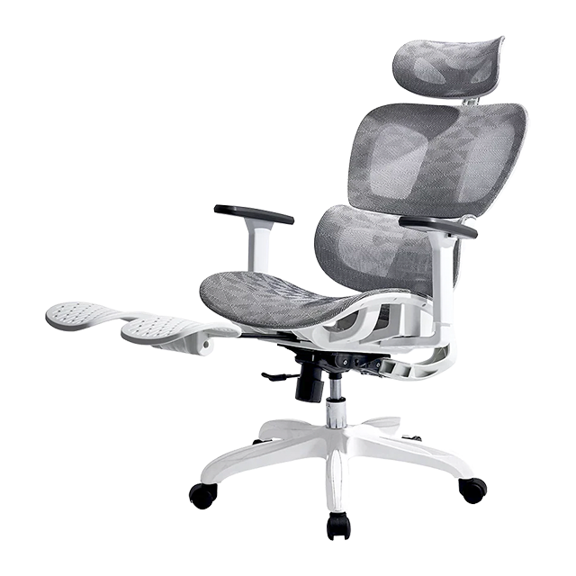 Silla de oficina Flux Pro EC757, ergonómica, malla, PP y nylon, pistón clase 4, elite blanco – AC-940276