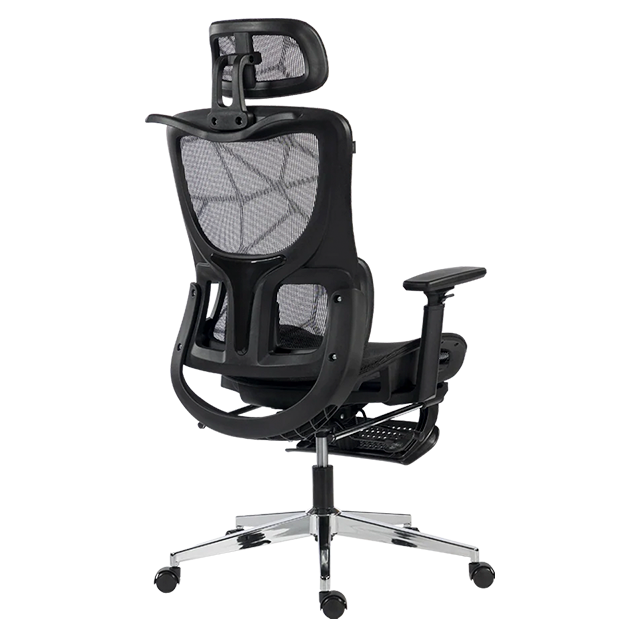 Silla de Oficina Acteck Flux Ultra EC696HR, Malla Transpirable, Reposabrazos 3D, Reposacabezas, Soporte Lumbar, Reposapiés, Inclinación 140°, hasta 120 kg – AC-943291