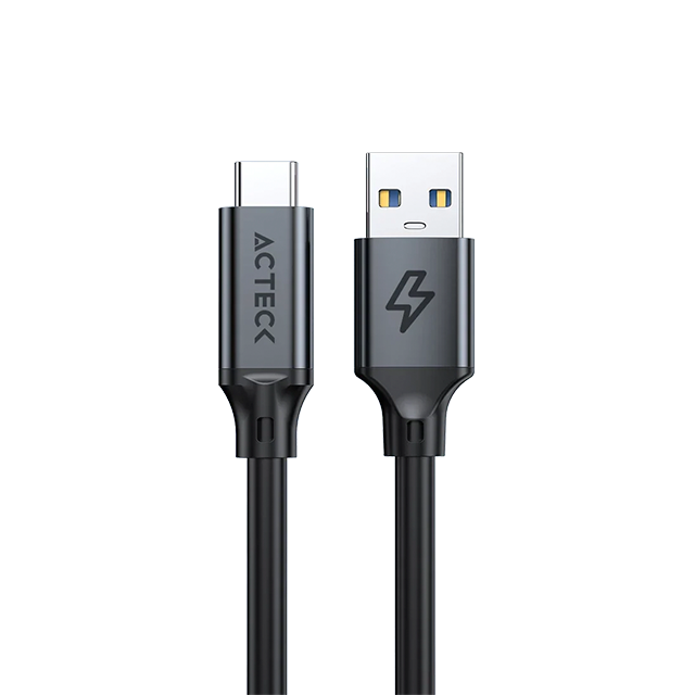 Cable USB-A a USB-C Acteck Lynx Plus CC530-1, USB 3.1, 10 Gbps, 60 W, Carga Rápida, 1 m, Titanio – AC-945165