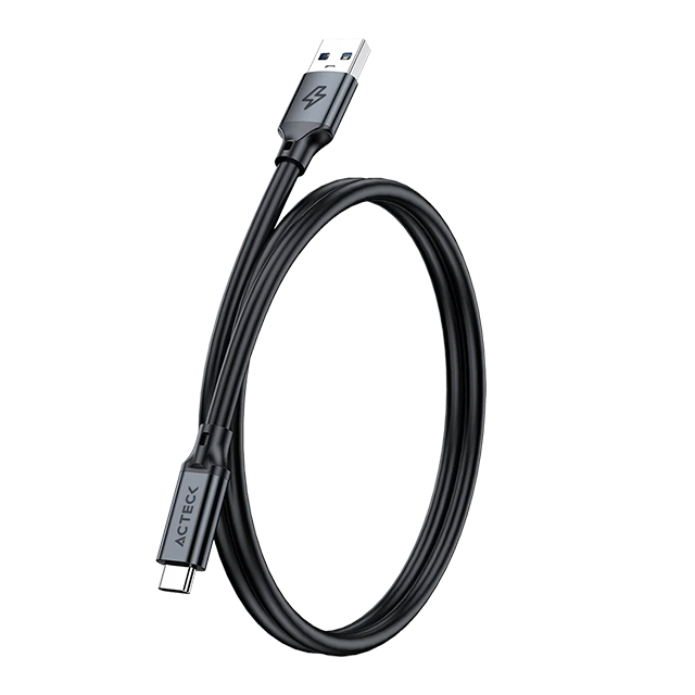 Cable USB-A a USB-C Acteck Lynx Plus CC530-2, USB 3.1, 10 Gbps, 60 W, Carga Rápida, 2 m, Titanio – AC-945172