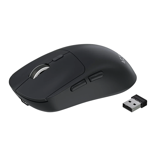 Mouse Ergonómico Multidispositivo Acteck Instinct Click MI484, 3200 DPI, 2.4 GHz + Bluetooth 5.2, 5 Botones, Recargable, Negro – AC-945646