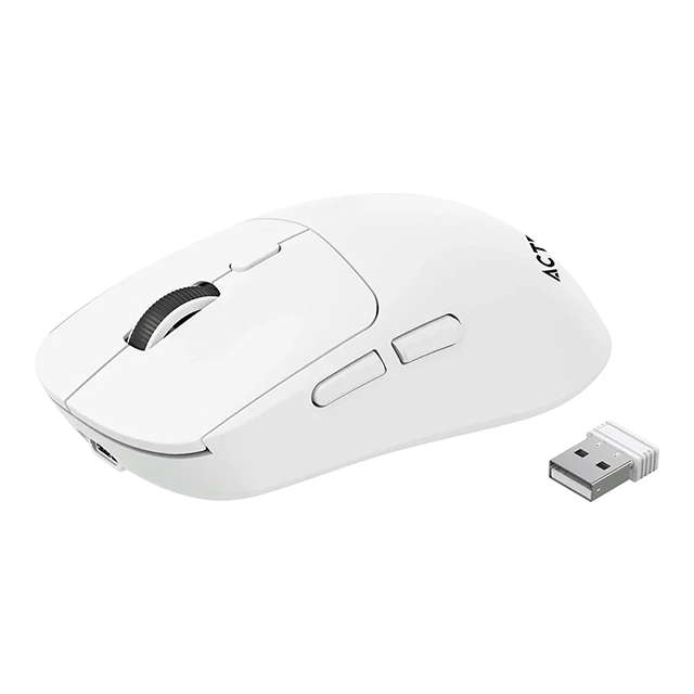 Mouse Ergonómico Multidispositivo Acteck Instinct Click MI484, 3200 DPI, 2.4 GHz + Bluetooth 5.2, 5 Botones, Recargable, Blanco Avena – AC-945653