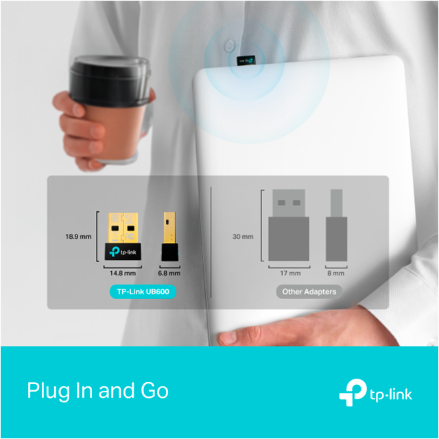 Adaptador Bluetooth TP-Link UB600, USB-A, Bluetooth 6.0, Nano, BLE, Negro – UB600