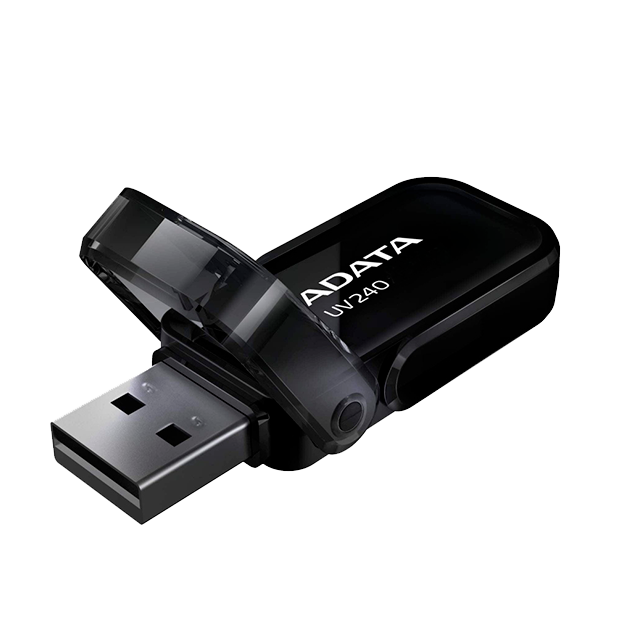 Memoria USB Adata UV240, 32GB, USB-A 2.0, Negro - AUV240-32G-RBK