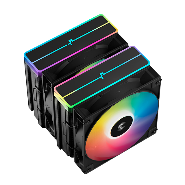 Disipador de Aire DeepCool AG620 BK ARGB V2, Doble Torre, 2×120 mm PWM ARGB – AG620 BK ARGB V2