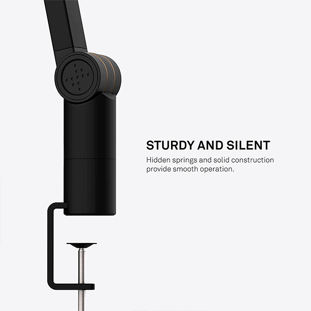 Brazo para micrófono NZXT Boom Arm, articulado con gestión de cables oculta, hasta 1.2 kg, abrazadera de escritorio – AP-BOOMA-B1