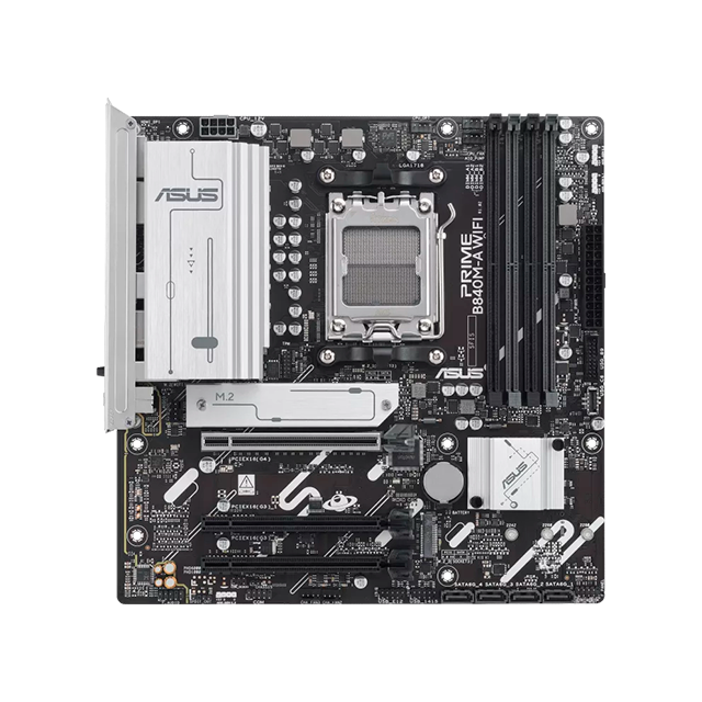 Tarjeta Madre ASUS PRIME B840M-A WiFi, AMD AM5, DDR5, PCIe 4.0, Micro-ATX