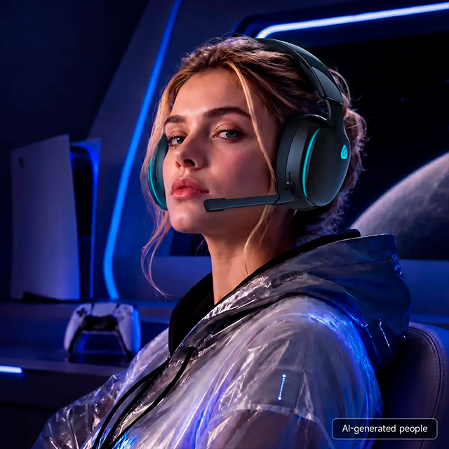 Audífonos Gamer AOC Captain 300, inalámbricos, 2.4 GHz/Bluetooth 6.0, sonido virtual 7.1, micrófono desmontable – Captain 300