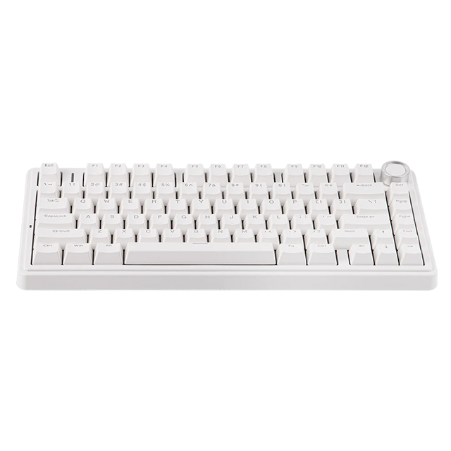 Teclado mecánico Aula F75 alámbrico, 70%, inglés, red switch, pads absorbentes, RGB, blanco – 8500-0061