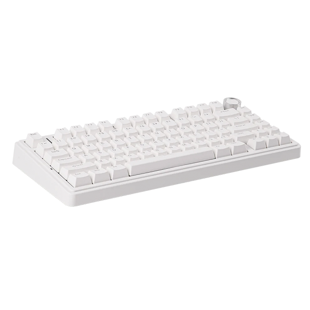 Teclado mecánico Aula F75 alámbrico, 70%, inglés, red switch, pads absorbentes, RGB, blanco – 8500-0061