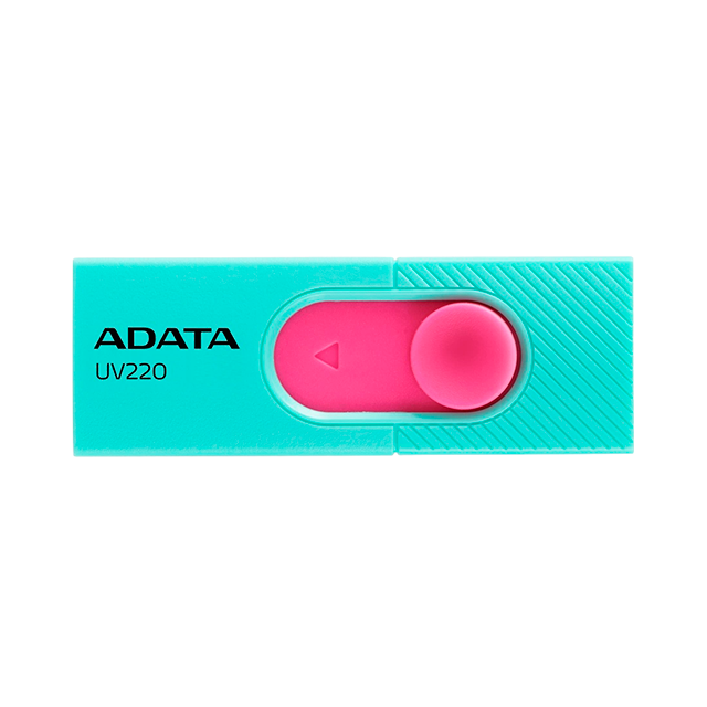 Memoria USB ADATA UV220, 32GB, USB 2.0, Turquesa/Rosa – AUV220-32G-RGNPK