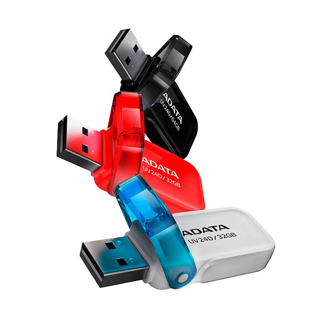 Memoria USB ADATA UV240, 32GB, USB 2.0, rojo – AUV240-32G-RRD