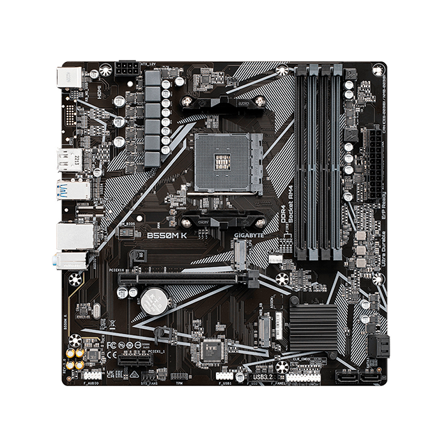 Tarjeta Madre Gigabyte B550M K, Micro-ATX, Socket AM4, DDR4 4733 MHz, x2 M.2