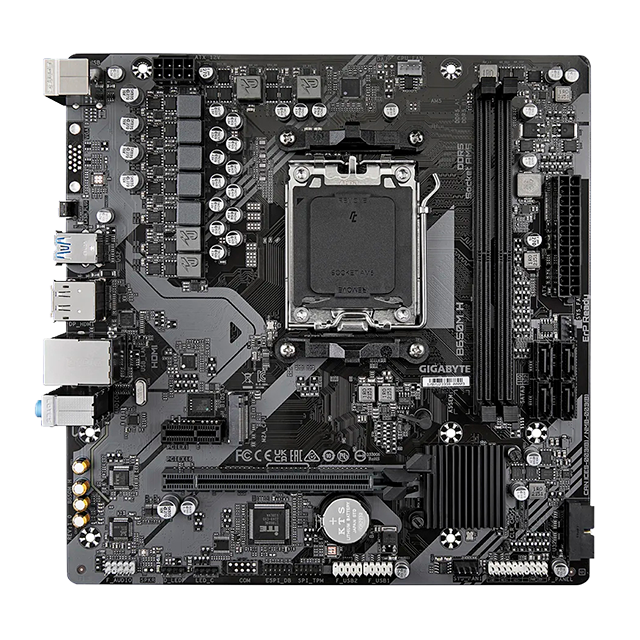Tarjeta Madre Gigabyte B650M H, Micro-ATX, Socket AM5, DDR5 6400 MHz, HDMI/DP - B650M H