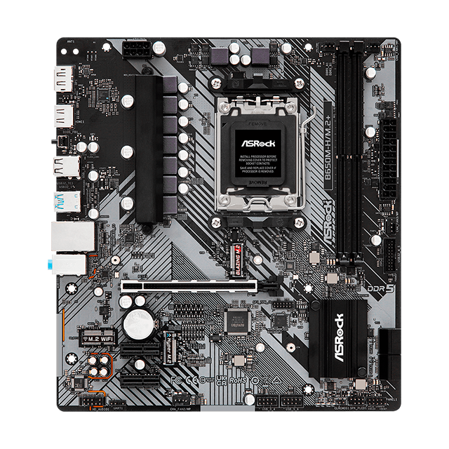 Tarjeta Madre ASRock B650M-H/M.2, AM5, DDR5, PCIe 5.0 M.2, Micro ATX – B650M-H/M.2