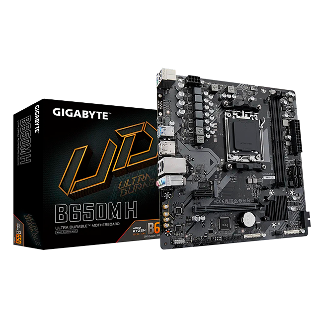 Tarjeta Madre Gigabyte B650M H, Micro-ATX, Socket AM5, DDR5 6400 MHz, HDMI/DP - B650M H