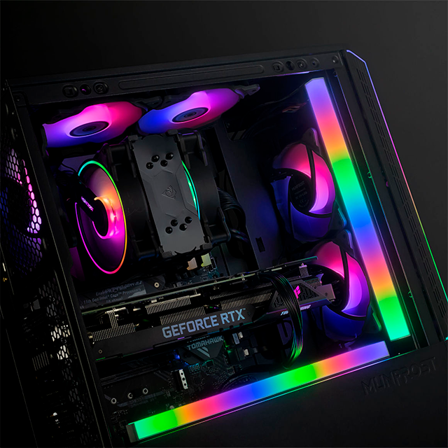 Barra ARGB Munfrost Bifrost, 30 cm, magnética, sincronización con motherboard – MFABLA1W