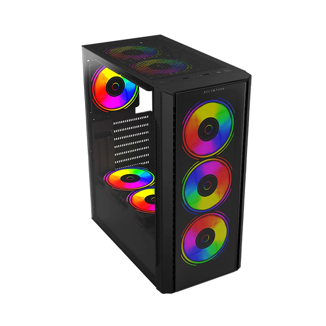 Gabinete Gamer Compact Media Torre Dragonfly Perform Aircool GM590AB, ATX, Mesh, ARGB, Negro – BR-935968