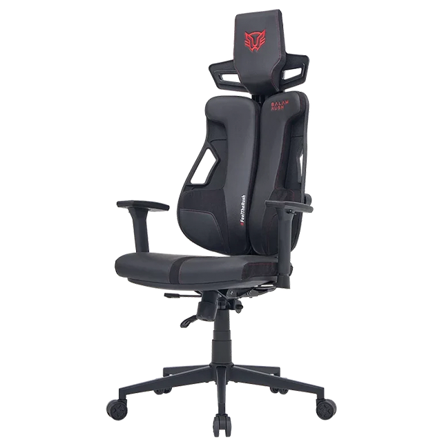 Silla Gamer Balam Rush Bolt Rush PA, Reclinable 120°, Pistón Clase 4, Soporta 150 kg, Reposabrazos Ajustables, Negro – BR-940528