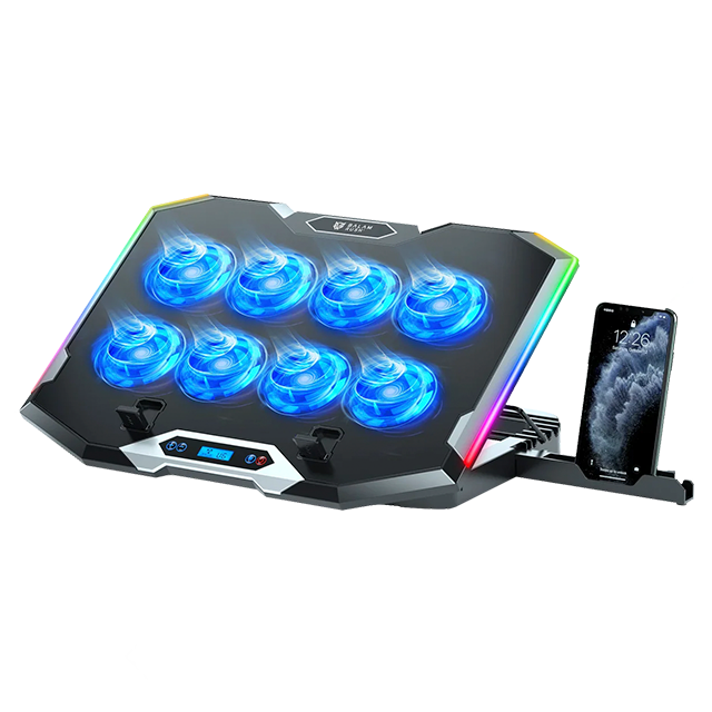 Base Enfriadora para Laptop Balam Rush EOLOX FROST PRO EF760, 17", 15 Ventiladores, RGB, 8 niveles, USB-A/USB-C – BR-941129