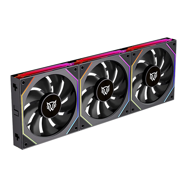 Kit de 3 Ventiladores Balam Rush Eolox Link EXL95,120 mm, Daisy-Chain, ARGB, Negro – BR-942089