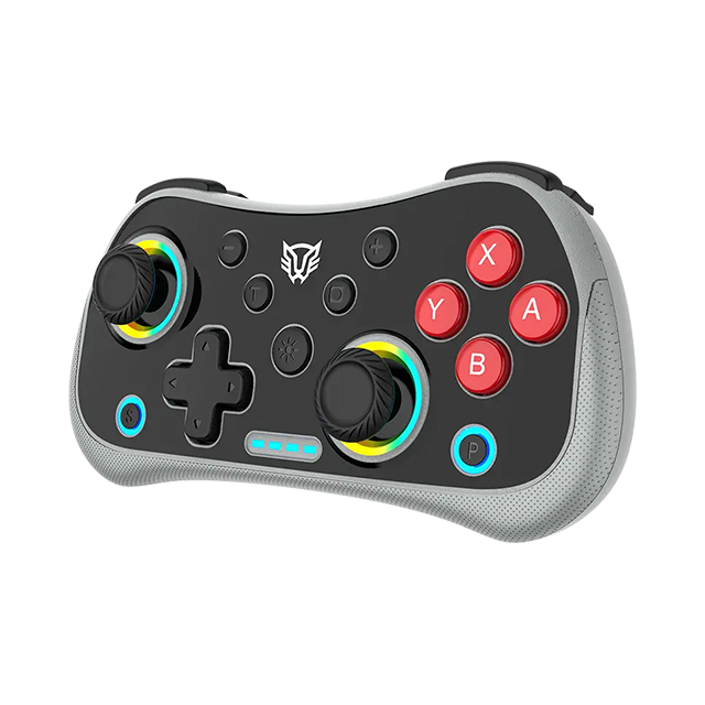 Control Inalámbrico Balam Rush Kontrol Pocket G555, Bluetooth 5.0 / USB-C, Multiplataforma, Compatible Nintendo Switch, RGB, Negro-Gris - BR-942607