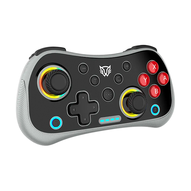Control Inalámbrico Balam Rush Kontrol Pocket G555, Bluetooth 5.0 / USB-C, Multiplataforma, Compatible Nintendo Switch, RGB, Negro-Gris - BR-942607