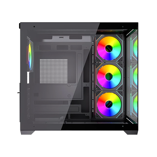 Gabinete Gamer Media Torre Tank Core Ultra GM925, ATX, Full Cristal, ARGB, USB-C, Negro – BR-943833