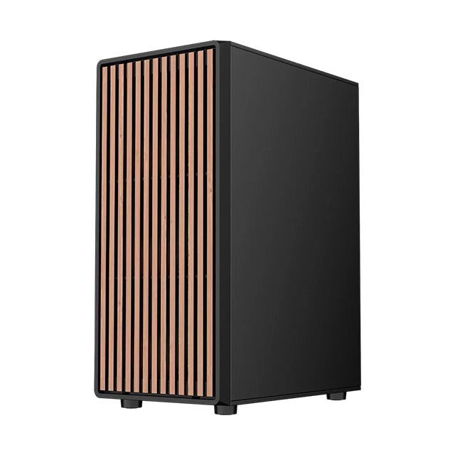 Gabinete Gamer Dragonfly Wood GM580CB, Negro, ATX/Micro-ATX/Mini-ITX, Panel Frontal Tipo Madera – BR-943949