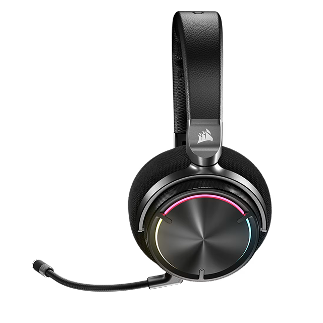Diadema Corsair Virtuoso Max Wireless Carbon, Inalámbrico (Bluetooth + 2.4 GHz), Dolby Atmos, ANC, Compatible con PC/PS5/PS4/Móvil – CA-9011372 -WW