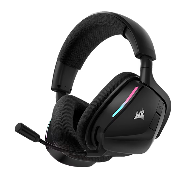 Auriculares Gaming Corsair VOID Wireless V2, 7.1 Virtual, Inalámbricos 2.4GHz/Bluetooth, Micrófono Omnidireccional, RGB, Negro – CA-9011379-WW