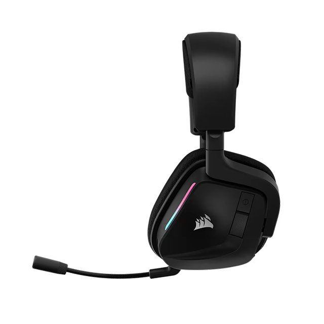 Auriculares Gaming Corsair VOID Wireless V2, 7.1 Virtual, Inalámbricos 2.4GHz/Bluetooth, Micrófono Omnidireccional, RGB, Negro – CA-9011379-WW