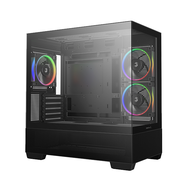 Gabinete DeepCool CG380 3F, Micro-ATX/ITX, Soporte 360 mm, 3 Ventiladores, Vidrio Templado – R-CG380-BKAGM3-G