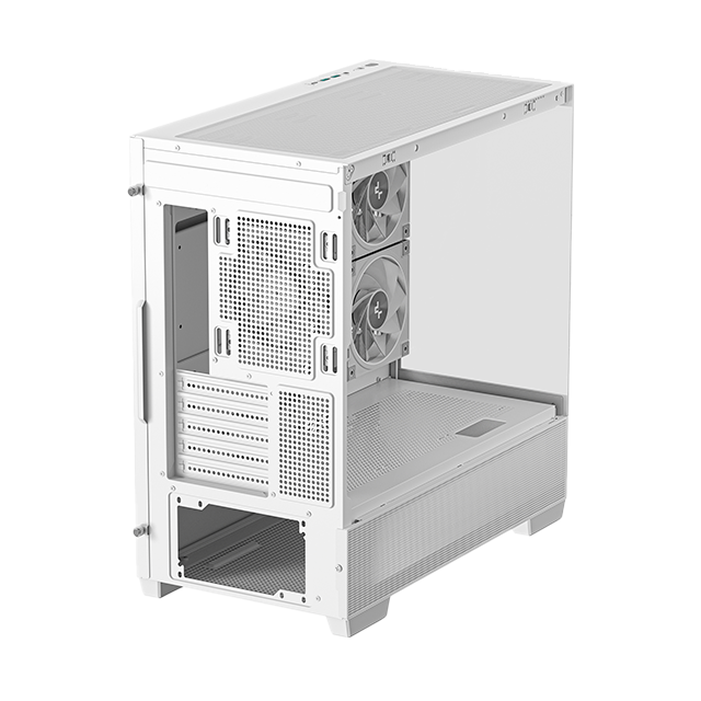 Gabinete DeepCool CG380 3F WH, Micro-ATX/ITX, Soporte 360 mm, 3 Ventiladores, Vidrio Templado – R-CG380-WHAGM3-G
