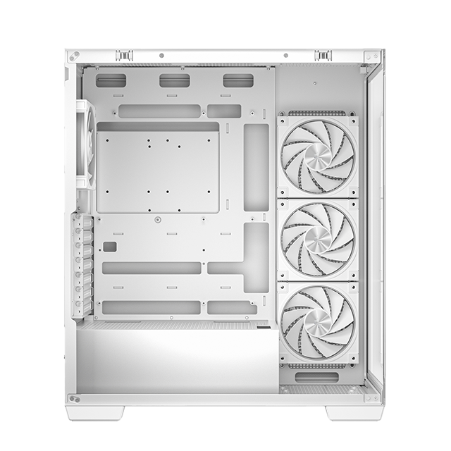Gabinete DeepCool CG580 4F WH V2, Blanco, ATX, Soporte 360 mm, 4×120 mm ARGB, Vidrio Templado – CG580 4F WH V2