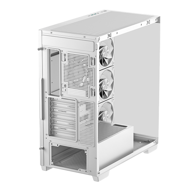 Gabinete DeepCool CG580 4F WH V2, Blanco, ATX, Soporte 360 mm, 4×120 mm ARGB, Vidrio Templado – CG580 4F WH V2